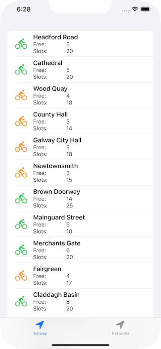 BikeShare iOS screenshot