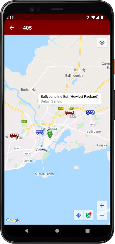 galway bus app screenshot