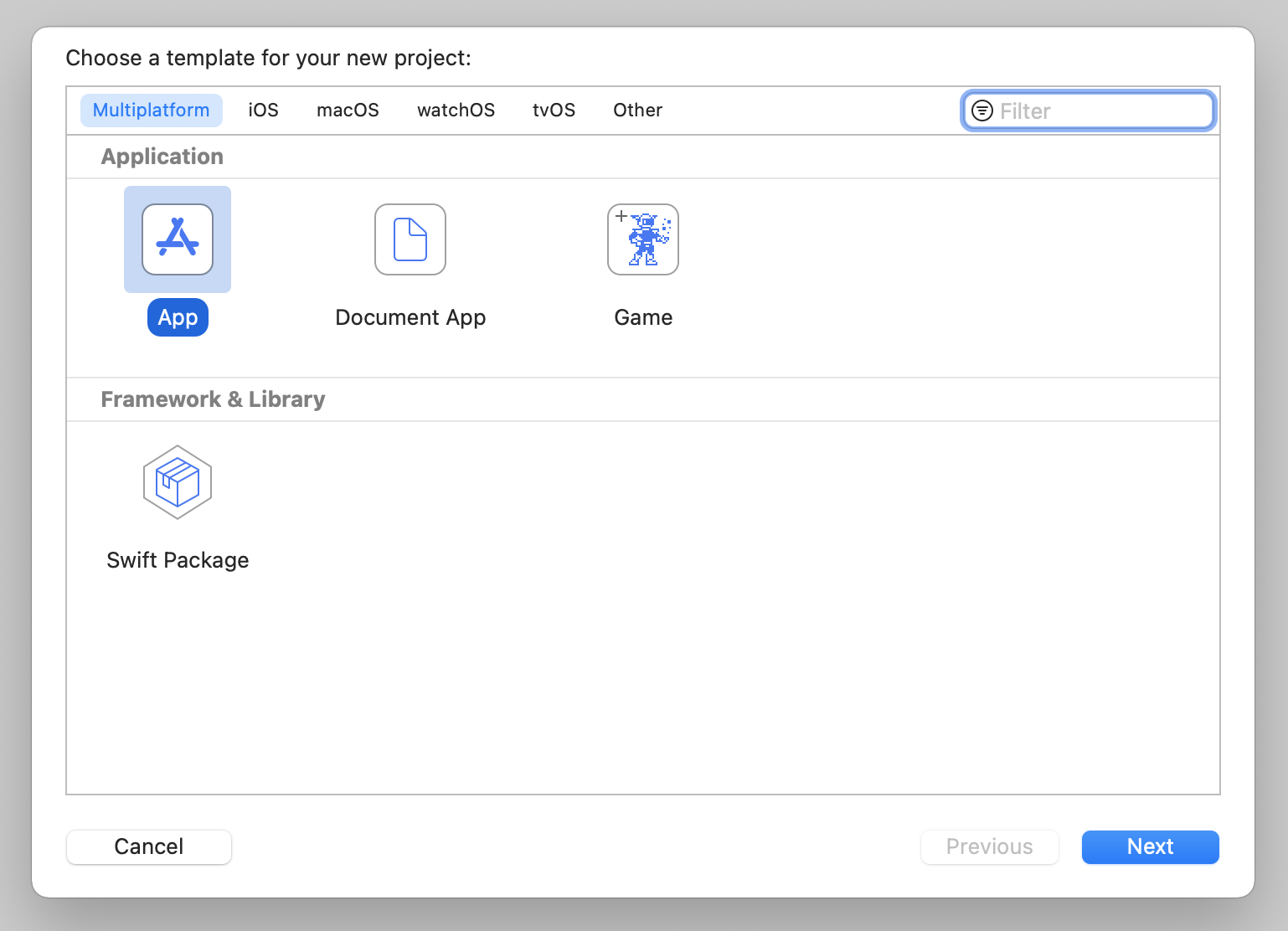 Xcode Create Multiplatform Project